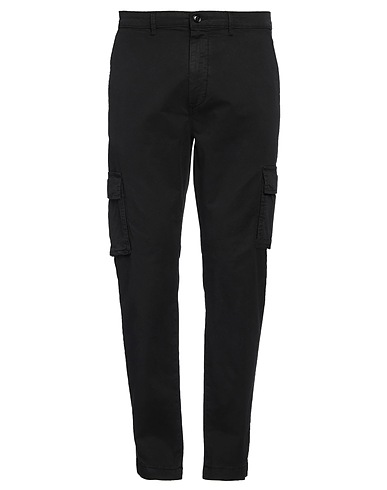 LIU •JO MAN Casual trouser Black 98% Cotton, 2% Elastane