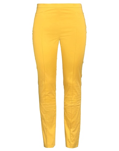 AKRIS パンツ イエロー コットン 96% / ポリウレタン 4%