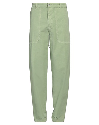 NINE IN THE MORNING Pantalone Verde chiaro 98% Cotone, 2% Elastan