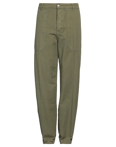 NINE IN THE MORNING Pantalone Verde militare 98% Cotone, 2% Elastan