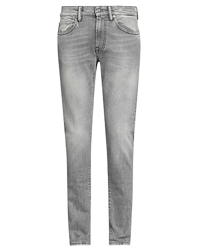 NINE IN THE MORNING Denim trousers Grey 99% Cotton, 1% Elastane