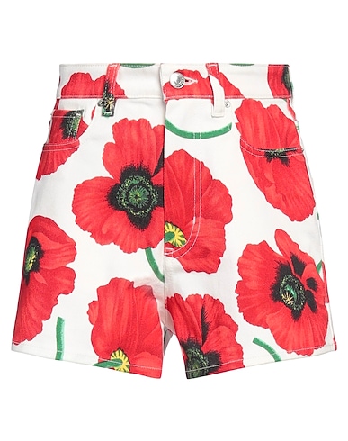 KENZO Denim shorts White 98% Cotton, 2% Polyamide