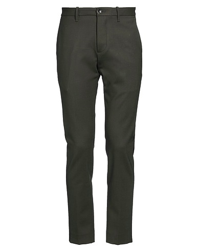 NINE IN THE MORNING Pantalone Verde militare 64% Lana, 28% Poliammide, 8% Elastan