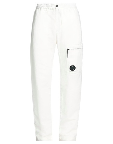 C.P. COMPANY Casual pants White 51% Cotton, 49% Linen