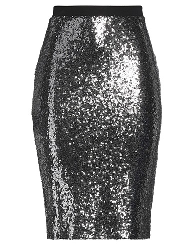 CARACTÈRE Midi skirt Silver 85% Polyester, 15% Polyamide, Viscose, Elastane