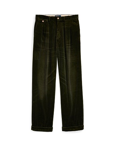 POLO RALPH LAUREN Casual pants Whitman Relaxed Fit Corduroy Pant
 Dark green 100% Cotton