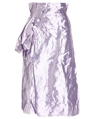 MAISON MARGIELA Midi skirt Lilac 42% Polyester, 41% Metallic fiber, 17% Silk