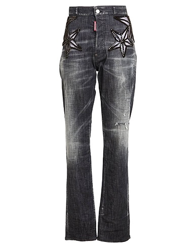 DSQUARED2 Denim trousers Black 98% Cotton, 2% Elastane