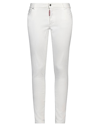 DSQUARED2 Denim pants White 92% Cotton, 5% Elastomultiester, 3% Elastane