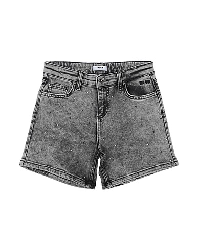 MSGM Denim shorts Grey 98% Cotton, 2% Elastane