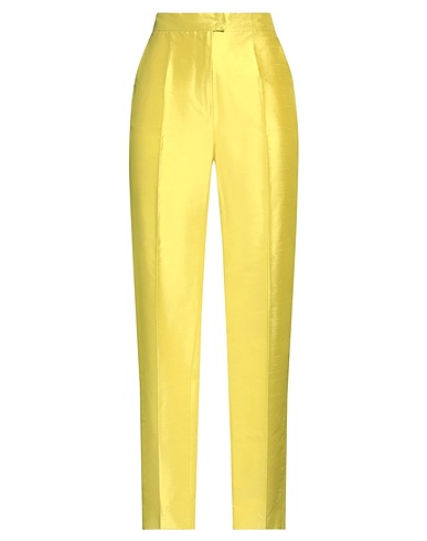 MAX MARA STUDIO Casual trouser Lime green 100% Silk