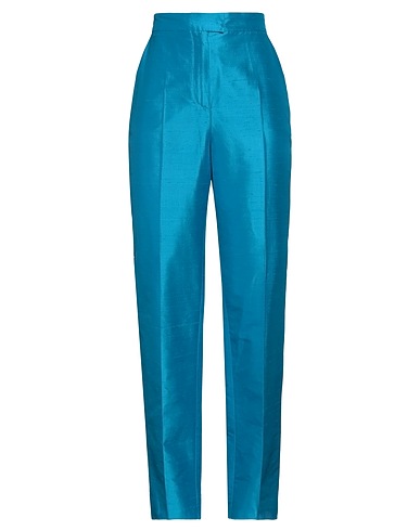 MAX MARA STUDIO Casual pants Turquoise 100% Silk