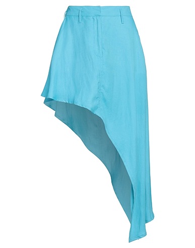 STELLA McCARTNEY Midi skirt Azure 69% Viscose, 31% Linen