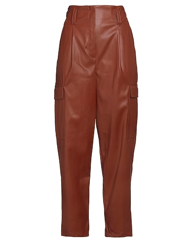 I BLUES Casual trouser Tan 100% Polyester, Polyurethane