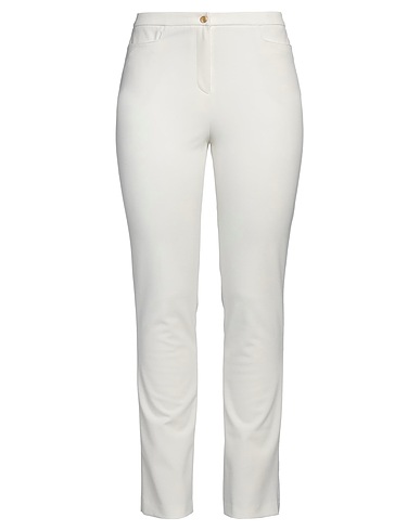 PAMELA HENSON Casual trouser White 67% Polyester, 29% Viscose, 4% Elastane