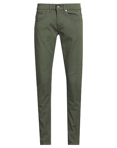 DONDUP Casual pants Military green 92% Cotton, 6% Elastomultiester, 2% Elastane