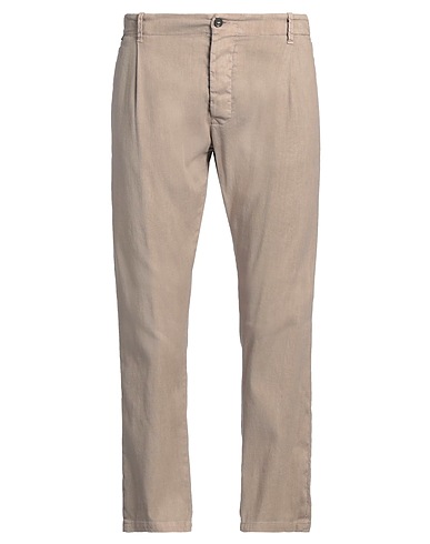 MESSAGERIE Casual pants Beige 57% Hemp, 42% Cotton, 1% Elastane