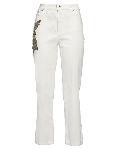 ACTITUDE by TWINSET Denim trousers White 98% Cotton, 2% Elastane, Polyester