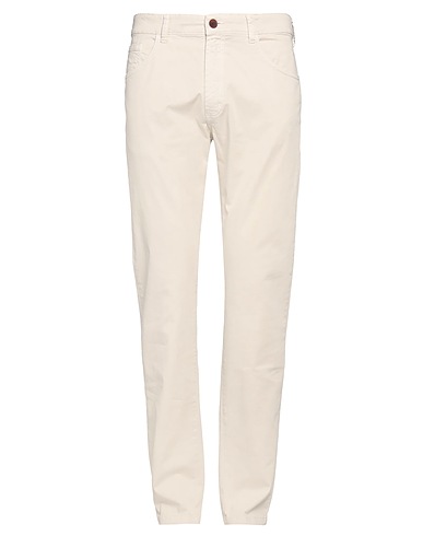 BARBOUR Casual pants Ivory 97% Cotton, 3% Elastane