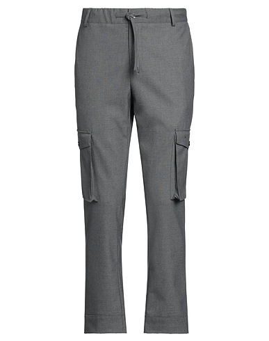 GREY DANIELE ALESSANDRINI Casual pants Grey 54% Polyester, 44% Wool, 2% Elastane