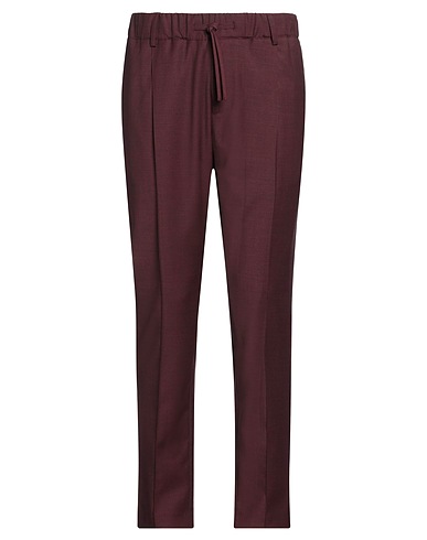 GREY DANIELE ALESSANDRINI Casual pants Chocolate brown 54% Polyester, 44% Wool, 2% Elastane