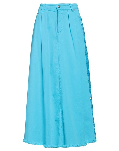 ICEBERG Long skirt Azure 98% Cotton, 2% Elastane