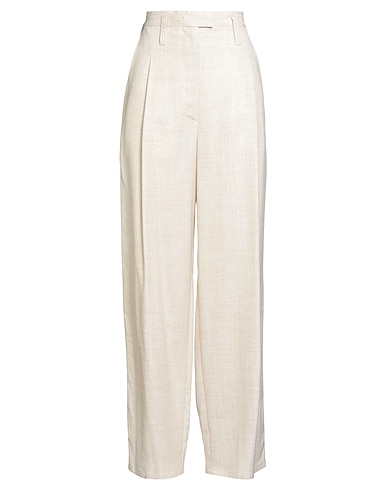 PHILOSOPHY di LORENZO SERAFINI Casual trouser Beige 86% Viscose, 14% Linen