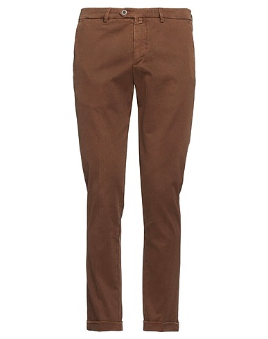 B SETTECENTO Pantalone Marrone 97% Cotone, 3% Elastan