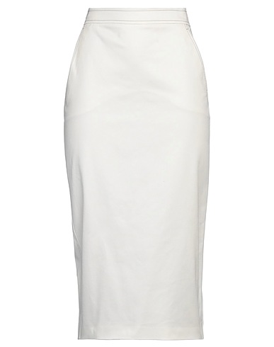 MAX MARA Denim skirt Off white 97% Cotton, 3% Elastane
