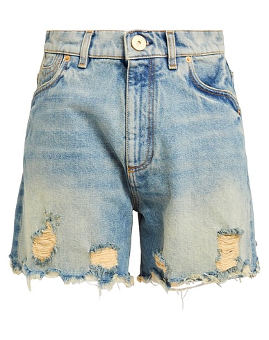 BALMAIN Denim shorts Blue 100% Cotton