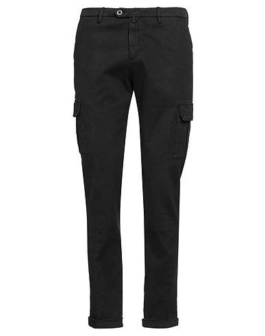 B SETTECENTO Pantalone Nero 97% Cotone, 3% Elastan