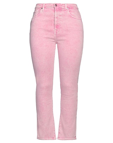 7 FOR ALL MANKIND Denim trousers Pink 81% Cotton, 11% Lyocell, 6% Elastomultiester, 2% Elastane