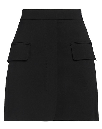 MAX MARA Mini skirt Black 96% Virgin Wool, 4% Elastane