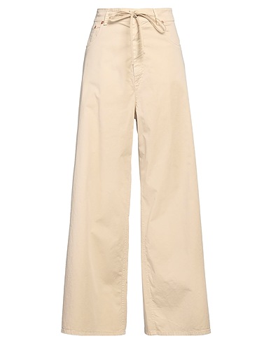 HACHE Casual pants Beige 97% Cotton, 3% Elastane