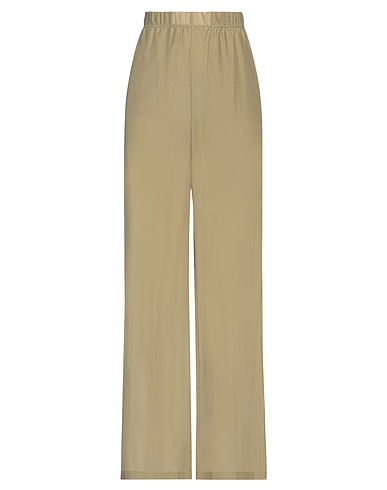 SEMICOUTURE Pantalone Verde militare 69% Cotone, 31% Seta