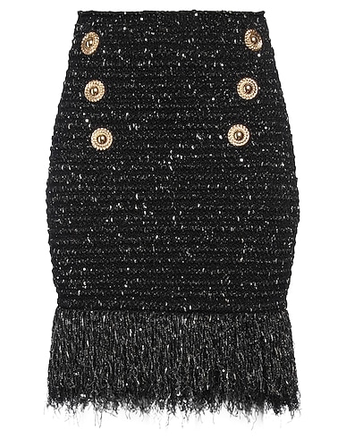 BALMAIN Mini skirt 38% Viscose, 28% Polyester, 17% Polyamide, 15% Cotton, 2% Metallic Polyester
