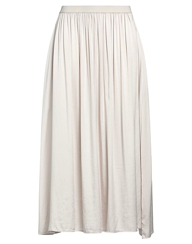 ROSSOPURO Midi skirt Light grey 94% Silk, 6% Elastic fibres