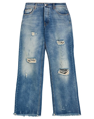 VICOLO Denim trousers Blue 100% Cotton