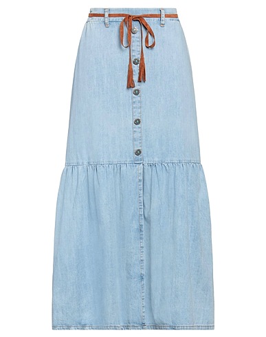 VICOLO Denim skirt Blue 100% Cotton