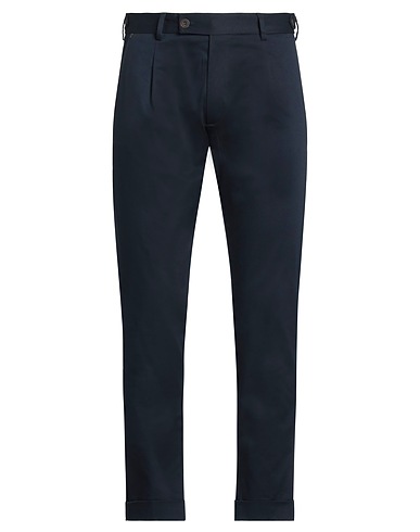 MESSAGERIE Casual pants Midnight blue 97% Cotton, 3% Elastane