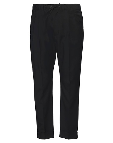 MESSAGERIE Casual pants PATRIZIO PISCAGLIA Black 55% Wool, 44% Polyester, 1% Lycra®