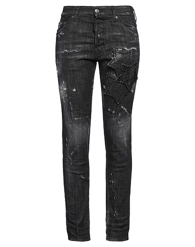 DSQUARED2 Denim trousers Black 98% Cotton, 2% Elastane