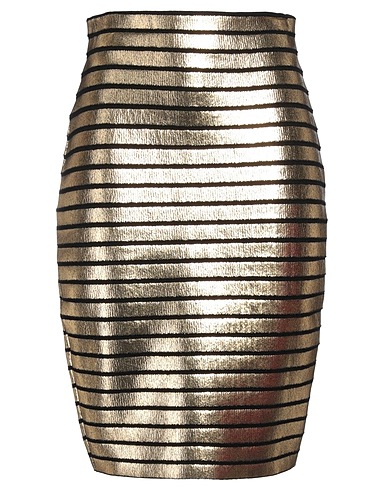 BALMAIN Midi skirt 49% Cotton, 30% Polyamide, 21% Polyurethane