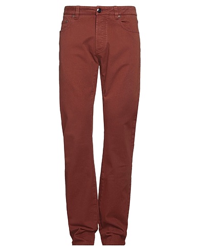 ETRO Denim pants Brown 98% Cotton, 2% Elastane