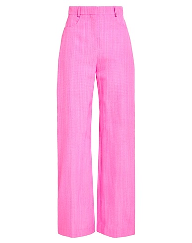 JACQUEMUS Casual trouser Fuchsia 57% Viscose, 43% Silk