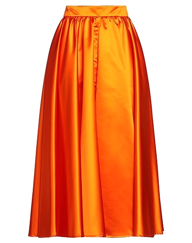 PATOU Gonna midi Arancione 100% Poliestere