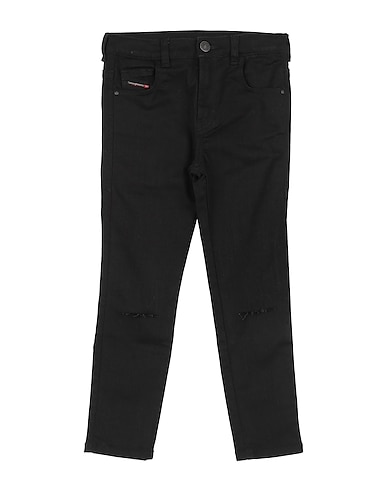 DIESEL Denim trousers Black 93% Cotton, 5% Polyester, 2% Elastane, Calfskin