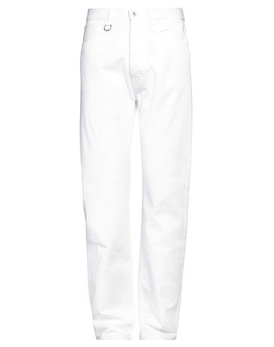 RANDOM IDENTITIES Denim trousers White 100% Cotton
