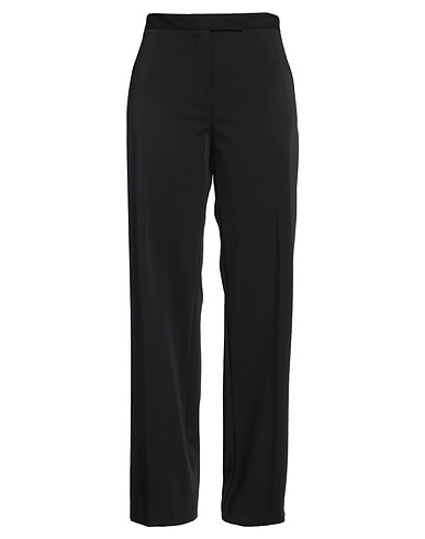 MANTÙ Casual trouser Black 71% Polyester, 22% Wool, 7% Elastane