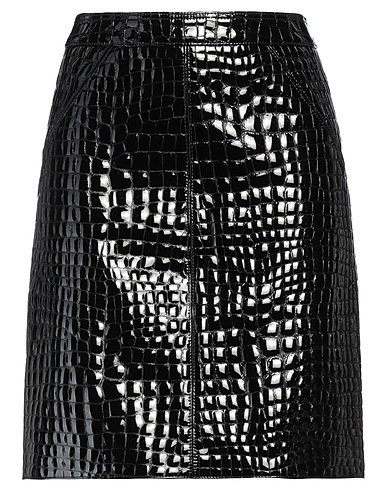 TOM FORD Minirock Schwarz 100% Ziegenleder